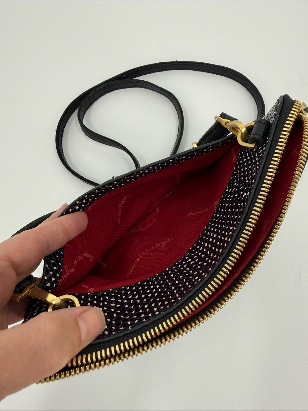 Hammitt Los Angeles Small Nash Leather Crossbody Wristlet Clutch - Picture 6 of 12